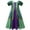Green, variant on KAWELL Mary Sanderson/Sarah/Winifred Sanderson Costume Dress for Girls Halloween Witch Cosplay Outfit Dress Up