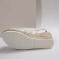 thumbnail image 4 of Wedges Shoes for Women Open Toe Ankle Strap Platform Dressy Casual Sandals Travel Slides White 9.5(43), 4 of 9