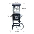 thumbnail image 2 of Donext Popcorn Machine with Cart – 8oz Popper with Stainless-steel Kettle, Heated Warming Deck and Old Maids Drawer, Black , 2 of 13