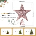 thumbnail image 6 of Lewondr Christmas Star Tree Topper, 11.4inch Sequins Star Tree Topper with 6H Timer & 8 Light Modes, 20 LED Bulbs Christmas Treetop with Remote for Home Xmas Decor, Pink, 6 of 9