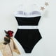 thumbnail image 4 of Trajes de baño de una pieza para mujer Traje de baño de moda para mujer Bloque de color Sin mangas Tirantes finos Sin espalda Traje de baño para mujer, 4 of 6