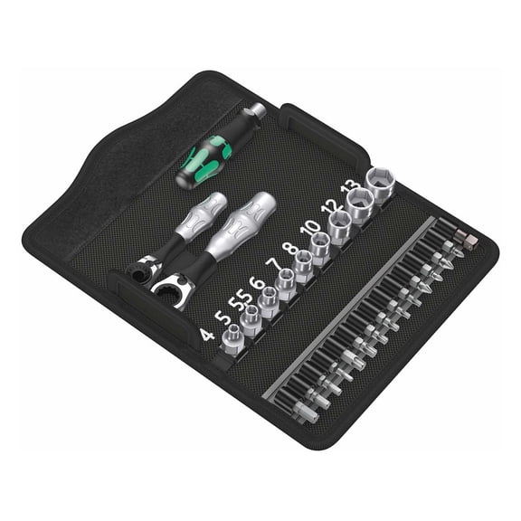 Wera 05135918001 Kompakt Zyklop Mini 2 Metric Socket & Bit Driver Set – 27-Piece