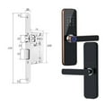 thumbnail image 1 of Door Lock, Tuya Electronic Smart Door Lock With Biometric Fingerprint / Smart Card / Password / Key Unlock/ USB Emergency Charge ,Easy to Install, 1 of 5