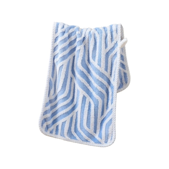 White Striped Pattern Hand Towel,Super Soft Bathroom Home Fall Decorative Hand Towels Highly Absorbent Blue