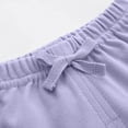 thumbnail image 5 of Nrmvnmi Unisex-Baby Shorts Breathable Cotton Short with Drawstring Baby Solid Color Shorts for Toddler Kids Purple-12 Months, 5 of 5
