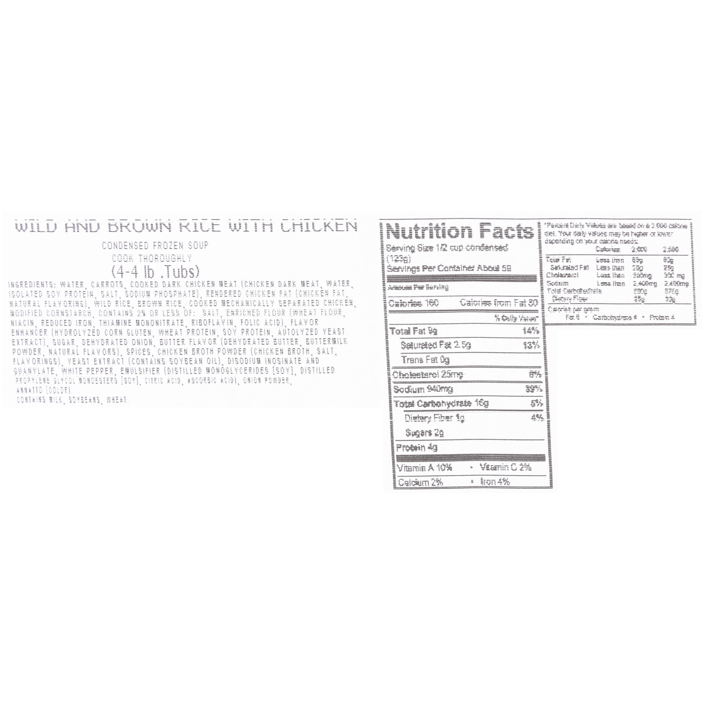 HEINZ CHEF FRANCISCO Wild and Brown Rice with Chicken Soup, 4 lb. Tub (Pack of 4)