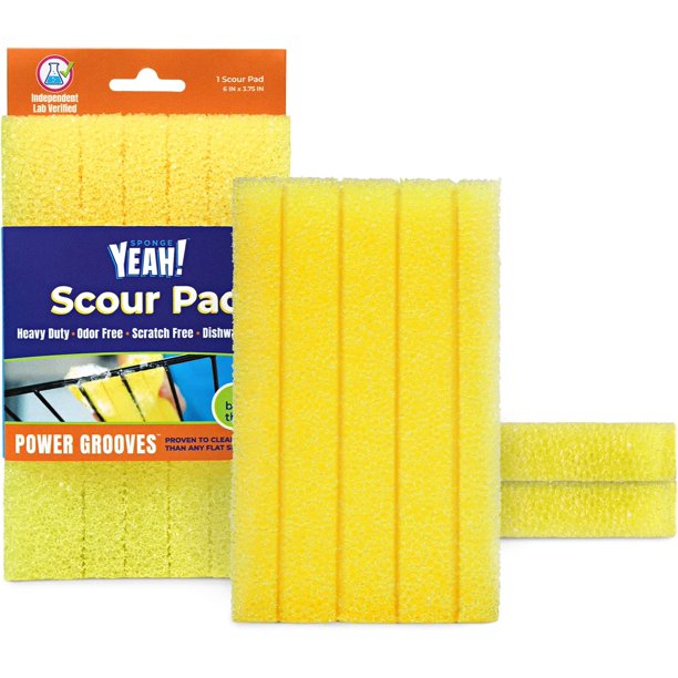 Sponge Yeah! Kitchen Scour Pad 3 Pack Non Scratch Scouring Sponges