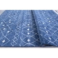 thumbnail image 6 of Moroccan Trellis/Diamond Pattern Area Rug- Blue/White, 6 of 7