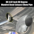 thumbnail image 2 of 4uds OD 4.02 Pulgadas 90 Grados Curva Escape Tubo Mandril Curva Codo, 2 of 7
