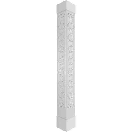 Ekena Millwork 8 W x 8 H Craftsman Classic Square Non-Tapered Gypsum Fretwork Column w/ Standard Capital & Standard Base