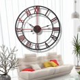 thumbnail image 2 of Garden Clock Outdoor Garden Wall Clock Large Roman Numeral Garden Clock Outdoor Iron Clock Outdoor, 2 of 5