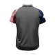 thumbnail image 3 of Men's Three Button Solid Color White Collar Raglan Shirt Tops XL, 3 of 3