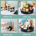 thumbnail image 4 of Turntable Cabinet Organizer, Lazy Susan, Multifunctional Spice Rack Rotary Spice Rack For Kitchen Cabinets, Snacks, Bathroom, Black And Silver, 4 of 7