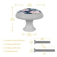 thumbnail image 4 of 4PCS Round Repeat Flowers Cabinet Fluorescence Knob Glowing in the Dark Furniture Drawer Pulls Handle with Screws, 4 of 5