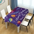 thumbnail image 7 of SKYSONIC Santa Claus Tablecloth Waterproof Washable Polyester Square Table Cover Durable Tablecloth for Kitchen Dining Table Party Decor (60 X 60 Inch), 7 of 7