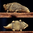 thumbnail image 6 of Copper Crocodile Figurine, Handcrafted Adorable Chubby Brass Alligator Statue – Exquisite Decorative Sculpture for Home, Office Desk, Shelf & Garden Display(1pcs-L), 6 of 6