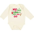 thumbnail image 3 of Inktastic Who Needs Santa when I Have Gigi Boys or Girls Long Sleeve Baby Bodysuit, 3 of 5