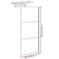 thumbnail image 2 of vidaXL Walk-in Shower Wall 31.5"x76.8" Dark ESG Glass Black, 2 of 6