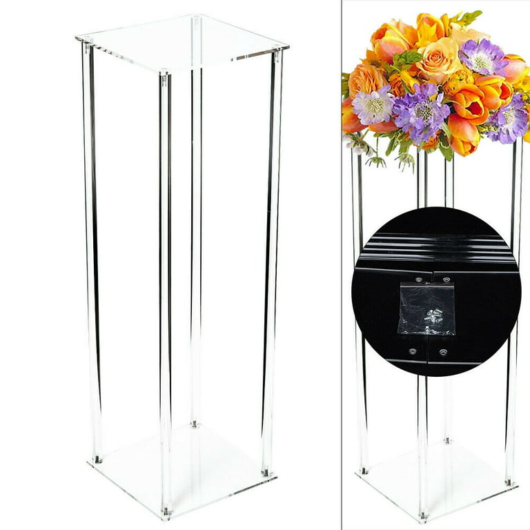 Acrylic Rectangle Flower Stand Pedestal
