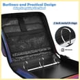 thumbnail image 4 of Zipper Binder with Shoulder Strap 2 inch 3 Ring Waterproof File Folder Organizer Bag 500 Sheet Heart with Galaxy Background, 4 of 8