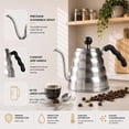 thumbnail image 2 of Mixpresso Gooseneck Pour Over Coffee Kettle 40oz Induction Stovetop Kettle, 2 of 9
