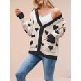 thumbnail image 3 of Women'S Cardigan Soft Pocketed Long Sleeves Casual Knitted Open Front Cardigan Sweaters Black  XL, 3 of 6
