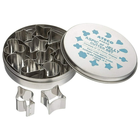 Ateco 12 pc Aspic/Jelly Cutter Set, 1"