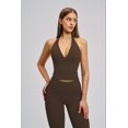 thumbnail image 5 of PISONIC Womens Workout Sets 2 Piece Halter Tank Top Straight Leg Yoga Pants Yoga Pilates Outfits, 5 of 7