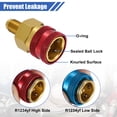 thumbnail image 4 of 1 Juego de Kit de Conversión de Conector Adaptador Ajustable Rápido Unique Bargains para Aire Acondicionado de Coche Tono Azul Rojo Dorado, 4 of 7