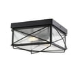 thumbnail image 2 of Millennium Lighting 2-light Metal Flushmount Ceiling Light in Powder Coat Bronze, 2 of 3