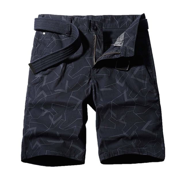 VBARHMQRT Pantalon de Compression Homme la Nouvelle Tendance d'Été Lavable à Rayures Six Shorts Cargo de Sport Décontractés