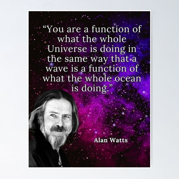 Alan Watts Quote Poster- Unframed Poster | Wall Art | Perfect For Home Decor & Gifts, 8x12