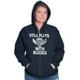 thumbnail image 4 of Still Plays With Blocks Mechanic Zip Up Hoodie Men's Women's Brisco Brands L, 4 of 6