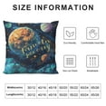 thumbnail image 5 of Creowell  Throw Pillow Cover Never Stop Dreaming Awesome with Lovely Planets Moon Spaceship Starts Comets Decor Lumbar Pillow Case Cushion for Sofa Couch Bed, 5 of 5