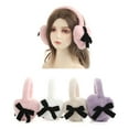 thumbnail image 2 of Adorable Bows Plush Ear Muffs Winter Warm Thermally Earmuffs Ear Fashion Cover For Women Girls Outdoor Sports, 2 of 8