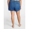 thumbnail image 3 of Terra & Sky Women's Plus Size Drapey Denim Shorts, Sizes 16W-26W, 3 of 5