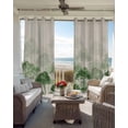 thumbnail image 6 of Green Forest Kitchen Curtains Farmhouse Botanical Tree Scenery Beige Cafe Short Curtains for Bathroom Blackout Window Curtain Grommet Small Window Treatment Drapes for Bedroom Living Room 42"x45"x2, 6 of 9