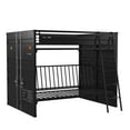 thumbnail image 4 of Furniture of America Malik Metal Black Twin Kids Bunk Bed with Futon Base, 4 of 5