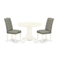 thumbnail image 2 of East West Furniture Dining Room Set Linen White, SHEL3-WHI-07, 2 of 6