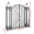 thumbnail image 2 of vidaXL Ornamental Garden Gate Wrought Iron 4'x8"x4' 5", 2 of 4