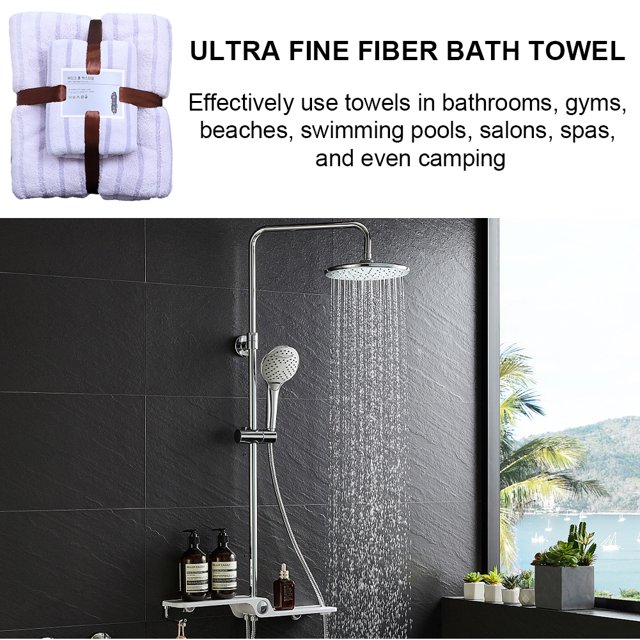 Juego de sábanas de microfibra para baño, 2 uds., suave y cómodo para baño, Fitness y baño FLhrweasw Nuevo