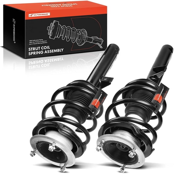 A-Premium Front Struts Compatible with BMW 325xi 2001-2002, 330xi 2001-2002, E46 Series - 2x Replacement Suspension Complete Strut Assembly Shock with Coil Spring