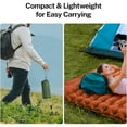 thumbnail image 4 of Camping sleeping mat, ultra light camping mattress with pillow, built-in foot pump, inflatable sleeping mat, suitable for camping, hiking, tent, daily activities, 4 of 7
