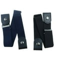 thumbnail image 1 of Lot de 2 Ceintures Élastiques Sans Boucle pour Femme et Homme (Noir + Bleu Marine) - Réglables, Confortables, Fermeture par Clips Solides en Alliage, 1 of 8