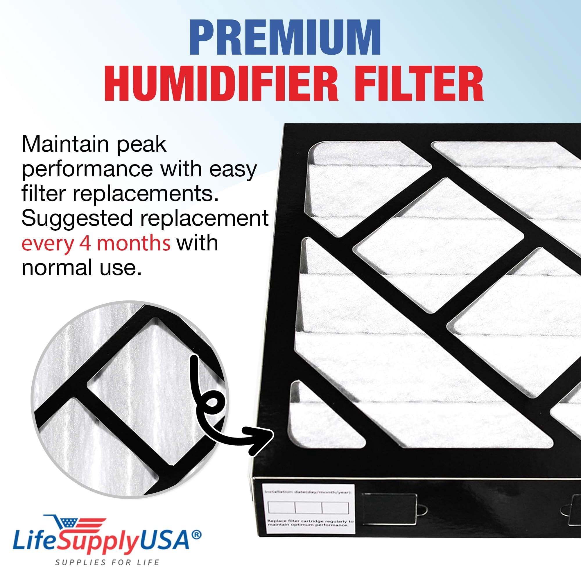 LifeSupplyUSA Air Filter Replacement Compatible with Bionaire 911D Humidifiers C22 C33 W2 W6 W7 W9 W25 W0210 W0305 W0310 W0340 W0840 W2845