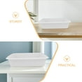 thumbnail image 3 of HAMPPLIES White Plastic Laboratory Tray for Organizing Lab Tools with Leakproof Design and Durable Material 2pcs, 3 of 8