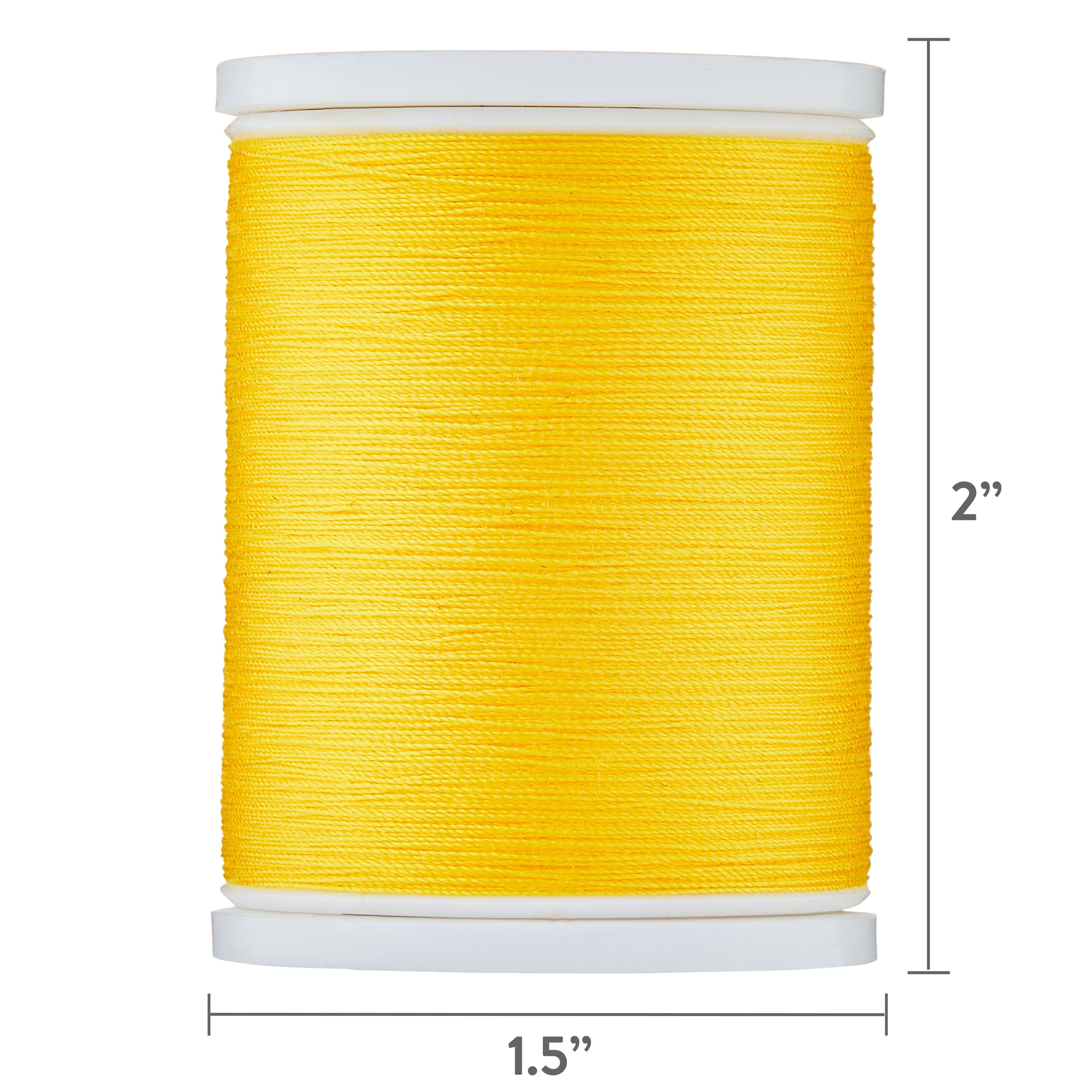 Hello Hobby Deep Yellow 100% Polyester All Purpose Thread, 300 Yards