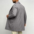 thumbnail image 6 of GrmtClth Men's Lapel Trench Coat Single Breasted Length Long Sleeve Lightweight Business Overcoat Casual Windbreaker Outerwear with Pockets, 6 of 9