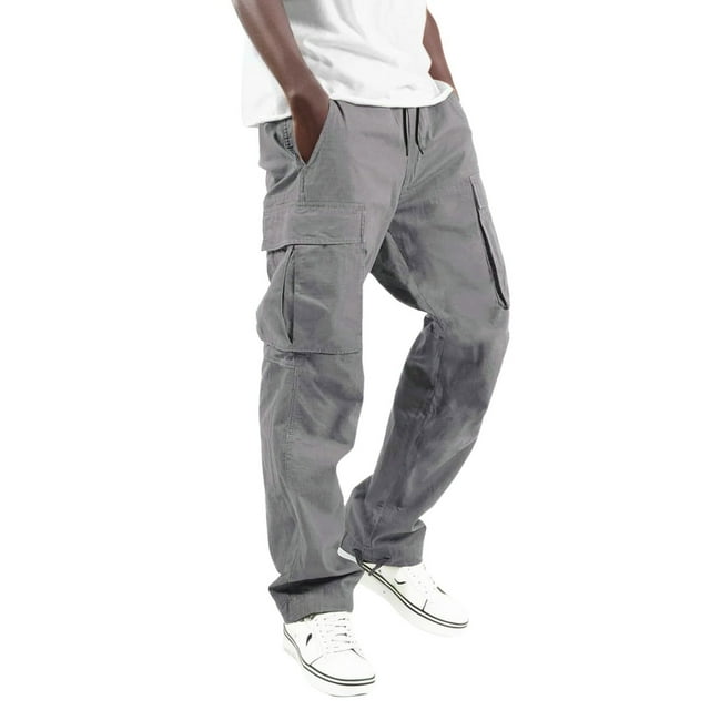 Pantalons Cargo pour Hommes pour Usage Quotidien avec Poches Fonctionnelles et de Construction Style Classique de Rue