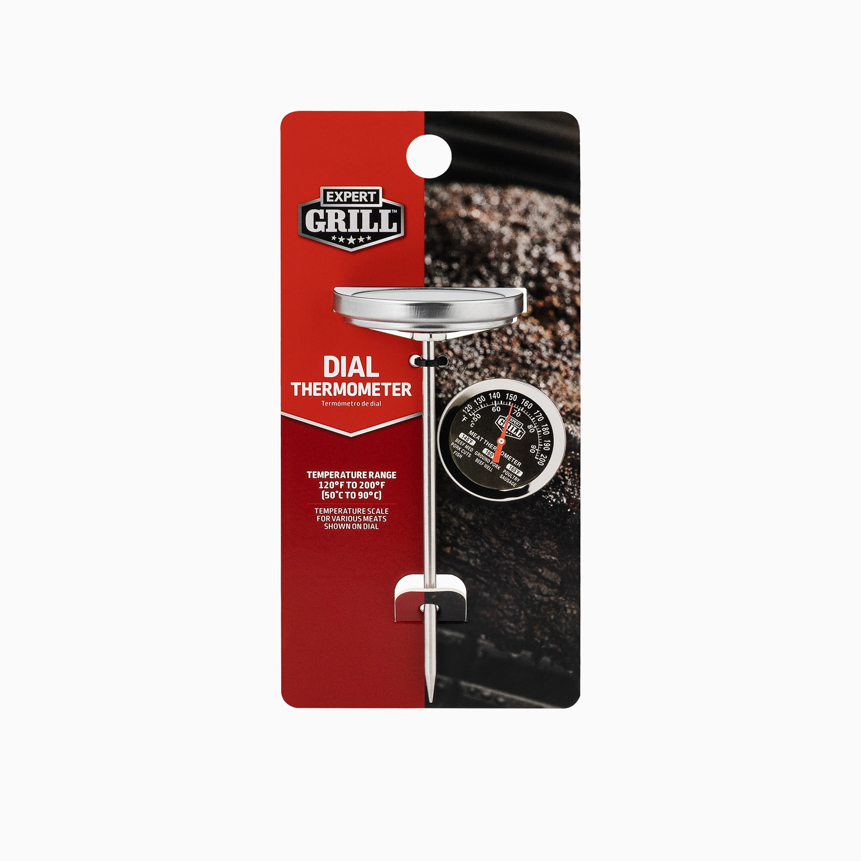 Expert Grill Stainless Steel Meat Thermometer  with Dial ,0.09lbs